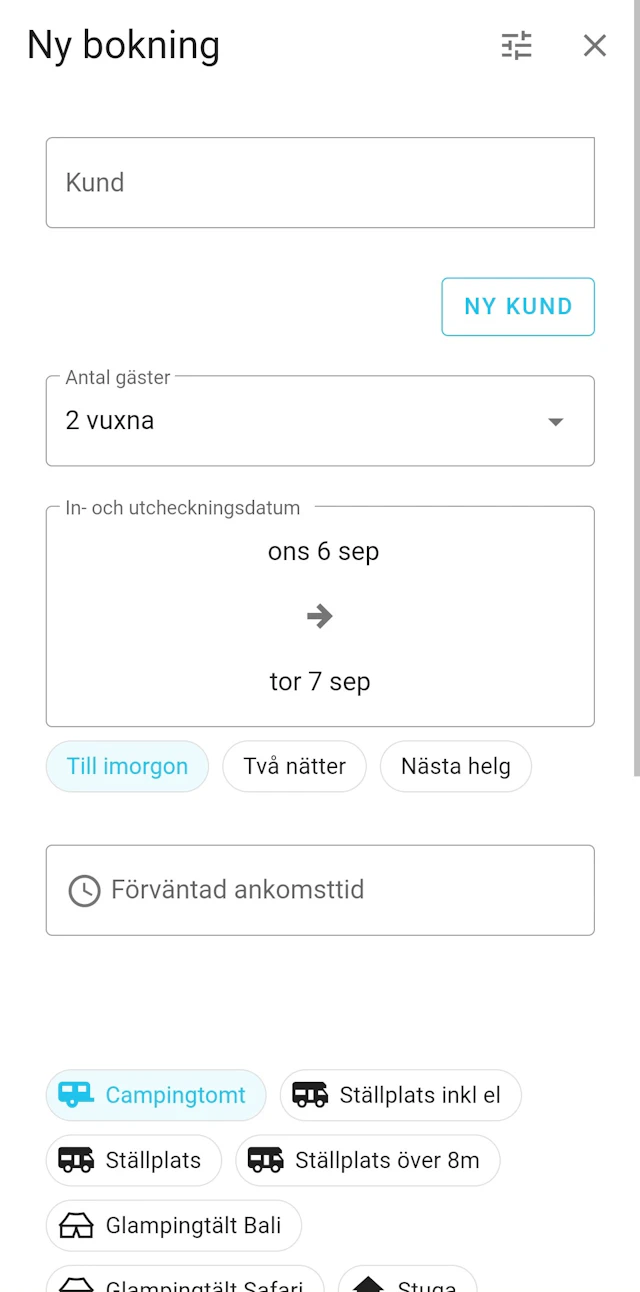 Bokningsformulär