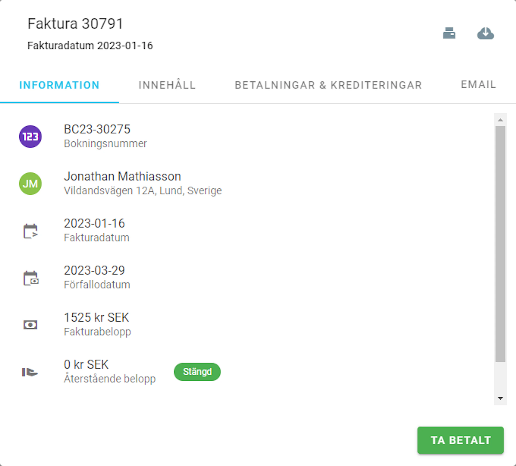 Fakturadialog